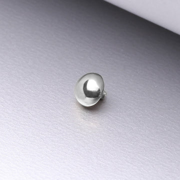 Detail View 1 of 14 Karat White Gold Dome Dermal Anchor Top